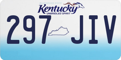 KY license plate 297JIV