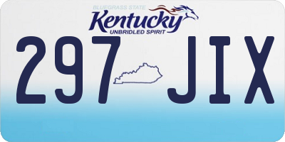KY license plate 297JIX
