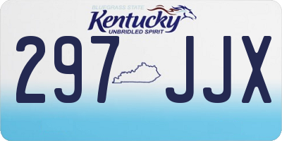 KY license plate 297JJX