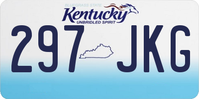 KY license plate 297JKG