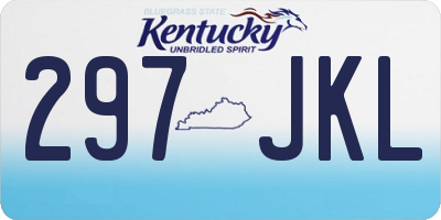 KY license plate 297JKL