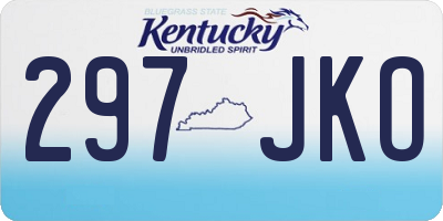 KY license plate 297JKO