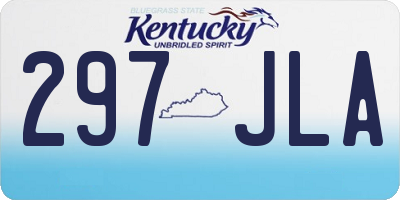 KY license plate 297JLA
