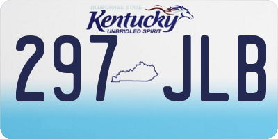 KY license plate 297JLB