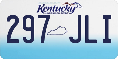 KY license plate 297JLI