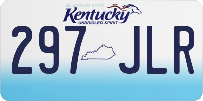 KY license plate 297JLR