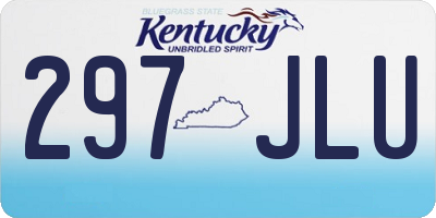 KY license plate 297JLU