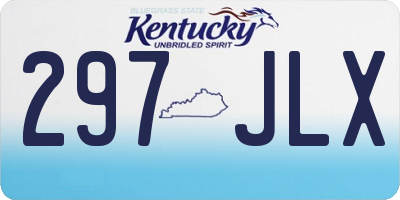 KY license plate 297JLX