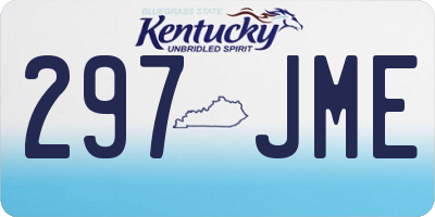 KY license plate 297JME