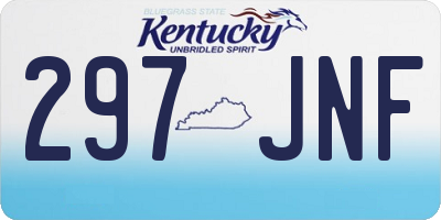 KY license plate 297JNF