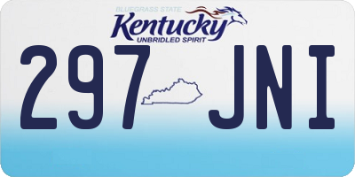 KY license plate 297JNI