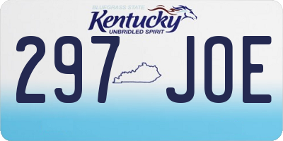 KY license plate 297JOE