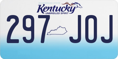 KY license plate 297JOJ