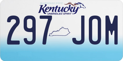 KY license plate 297JOM