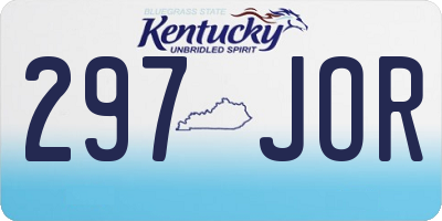 KY license plate 297JOR