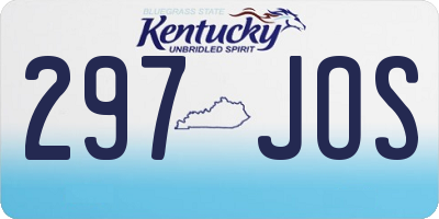 KY license plate 297JOS