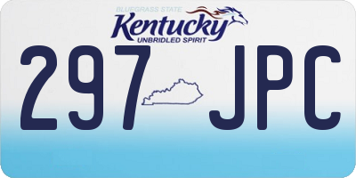 KY license plate 297JPC