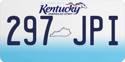 KY license plate 297JPI