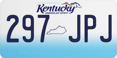 KY license plate 297JPJ