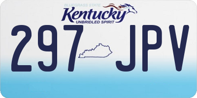 KY license plate 297JPV