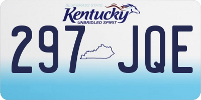 KY license plate 297JQE