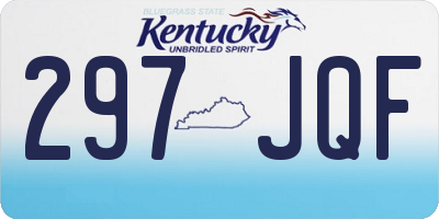 KY license plate 297JQF
