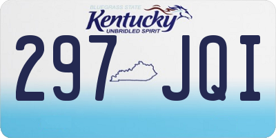 KY license plate 297JQI