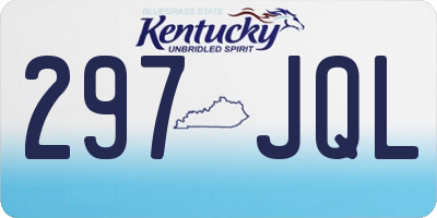 KY license plate 297JQL