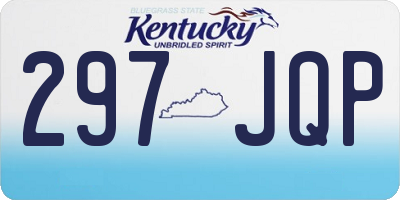 KY license plate 297JQP
