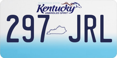 KY license plate 297JRL
