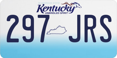 KY license plate 297JRS