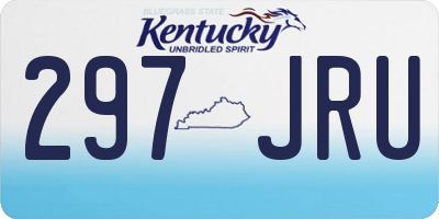 KY license plate 297JRU