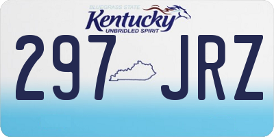 KY license plate 297JRZ