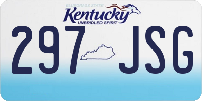 KY license plate 297JSG