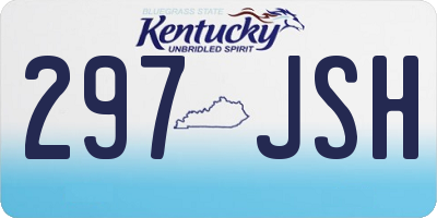 KY license plate 297JSH