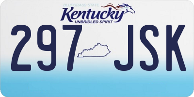 KY license plate 297JSK
