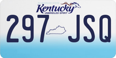 KY license plate 297JSQ