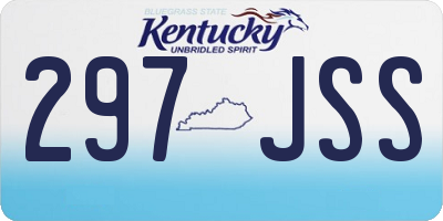 KY license plate 297JSS