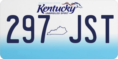 KY license plate 297JST