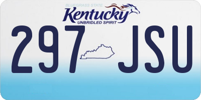 KY license plate 297JSU