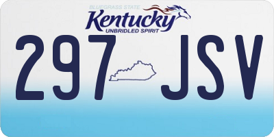 KY license plate 297JSV