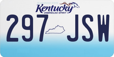 KY license plate 297JSW
