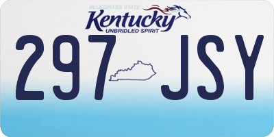 KY license plate 297JSY
