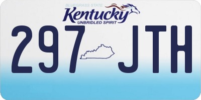 KY license plate 297JTH