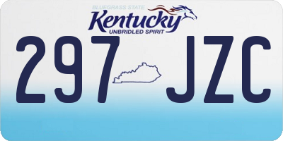 KY license plate 297JZC