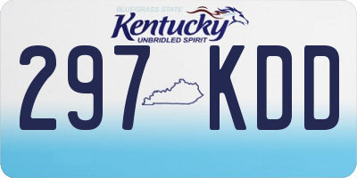 KY license plate 297KDD