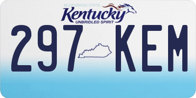 KY license plate 297KEM