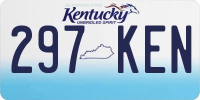 KY license plate 297KEN