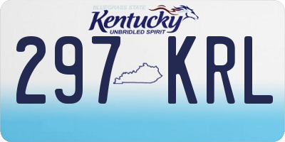 KY license plate 297KRL