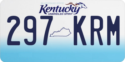 KY license plate 297KRM